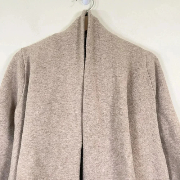 Zara Knit Waterfall  Tan Open Cardigan - Picture 3 of 11